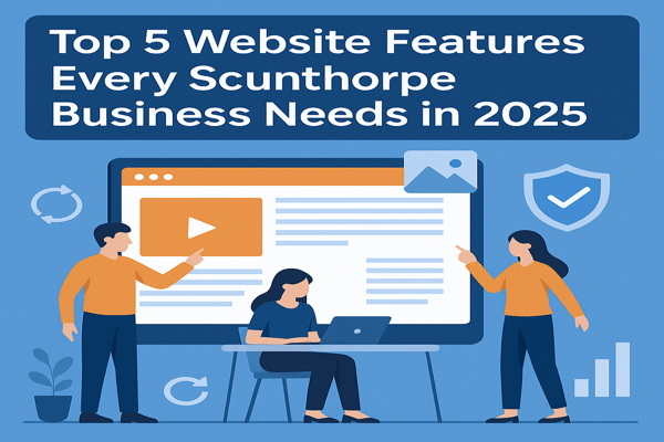 Business owner in Scunthorpe meeting with a local web designer