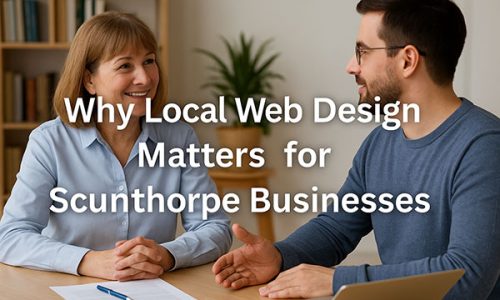 Business owner in Scunthorpe meeting with a local web designer